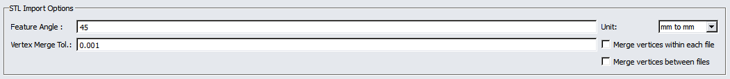 5. STL Import Options