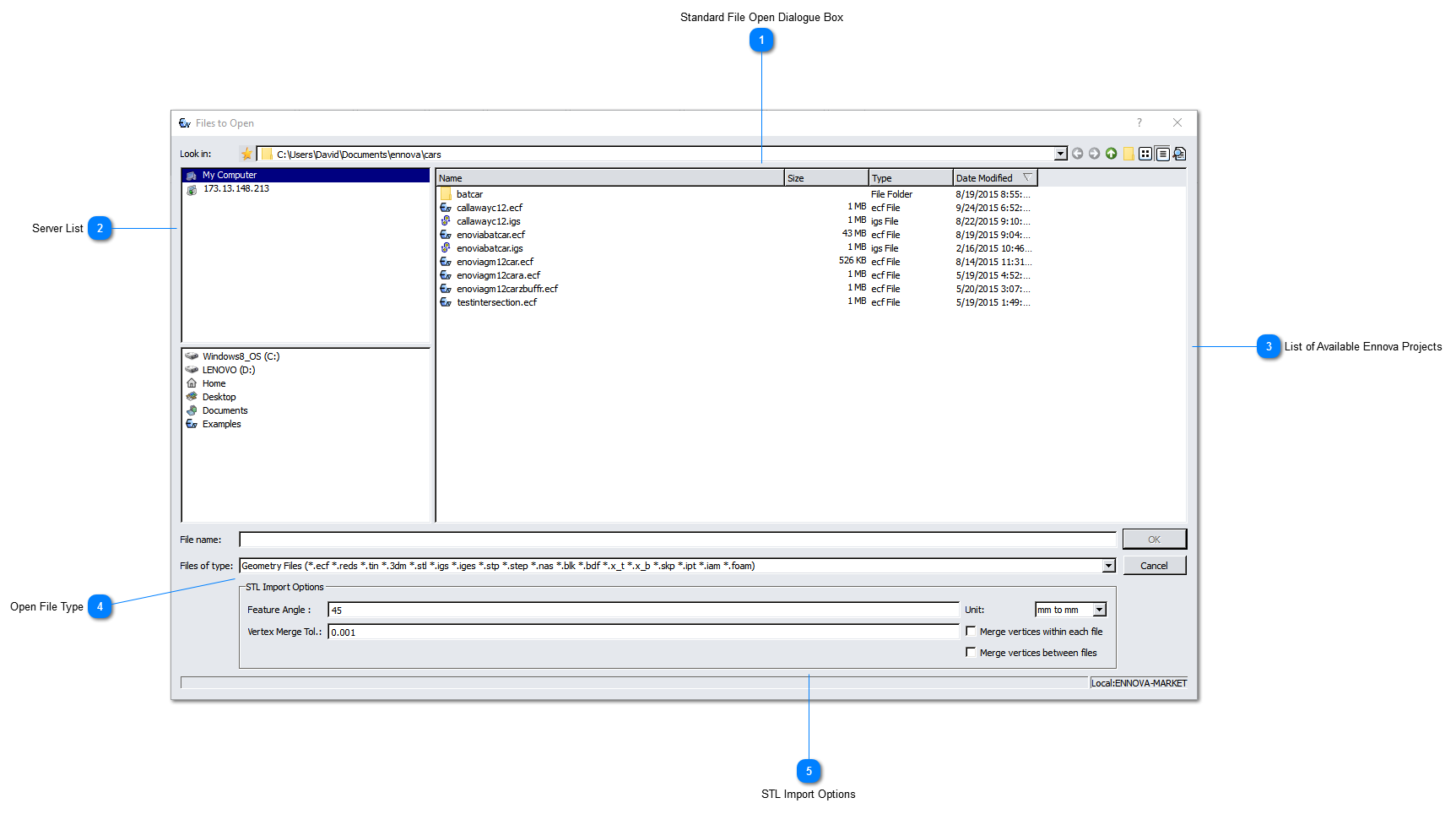 Files to Open window